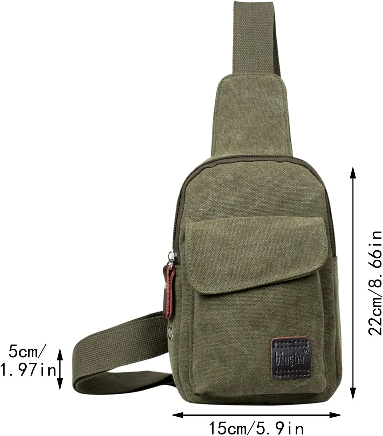 Canvas Satchel Casual Body Handbag Messenger Shoulder Bag Clear Shoulder Bags for Women Shoulder Bag (Green, One Size)