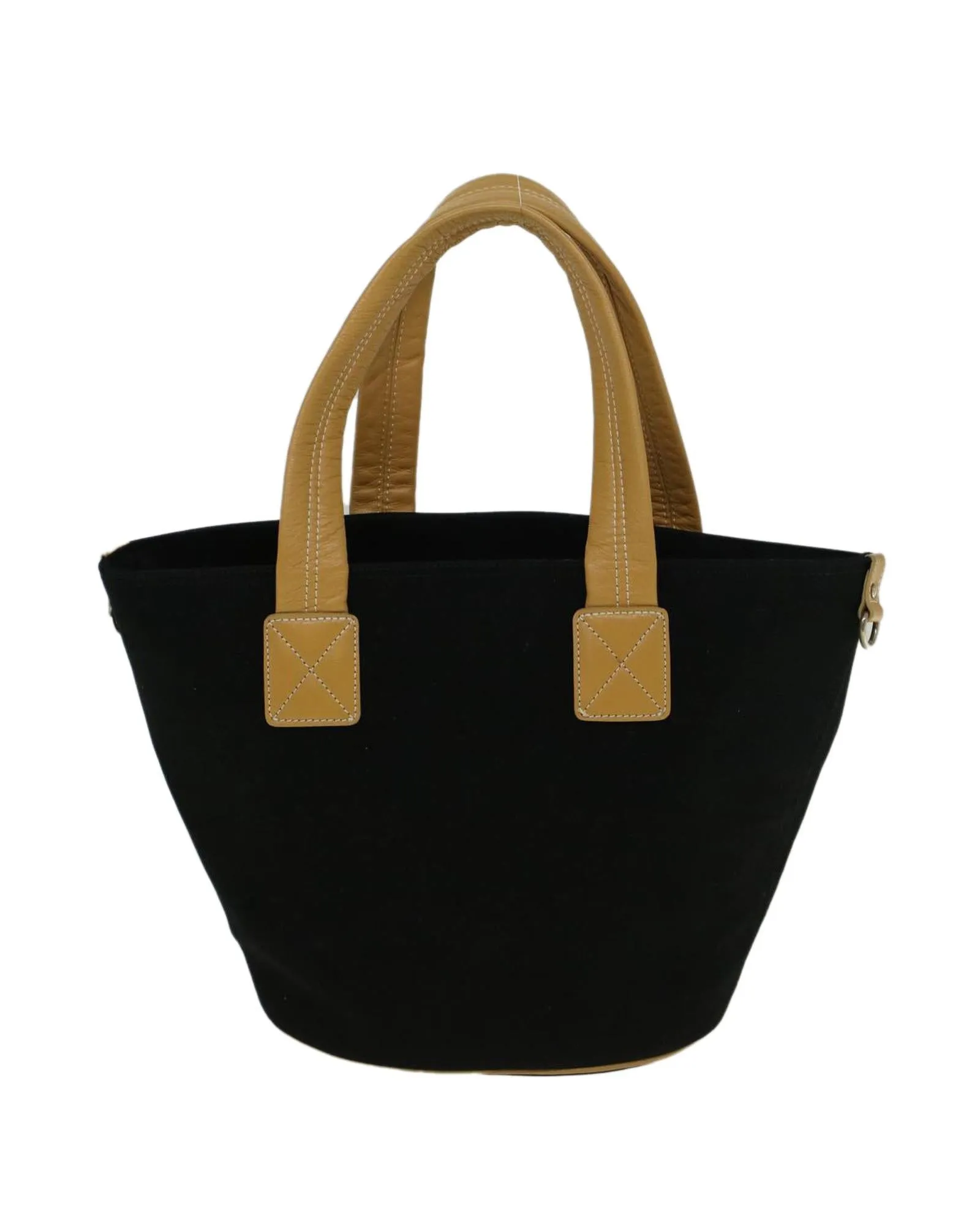 Canvas Tote Bag with Black and Beige Design