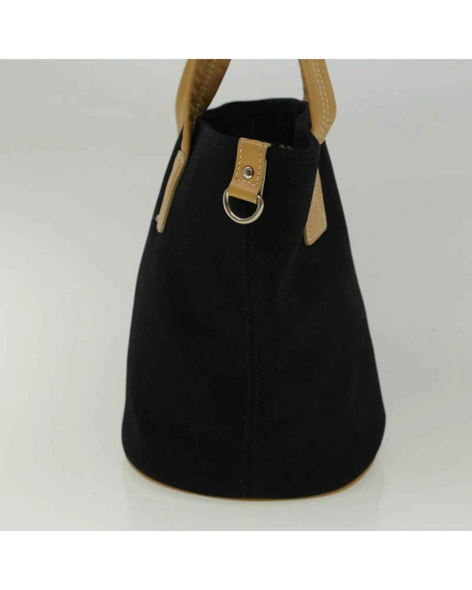 Canvas Tote Bag with Black and Beige Design
