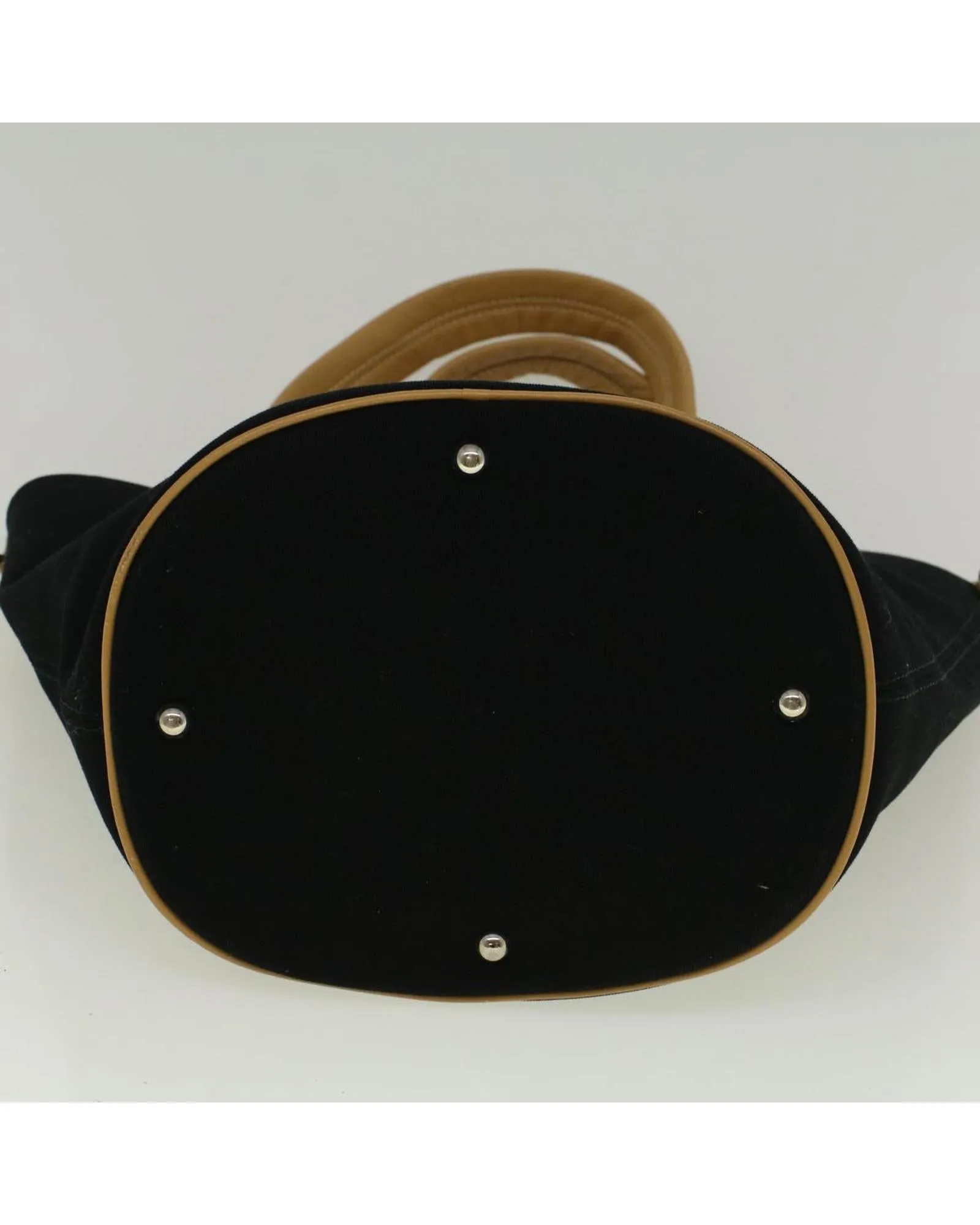 Canvas Tote Bag with Black and Beige Design