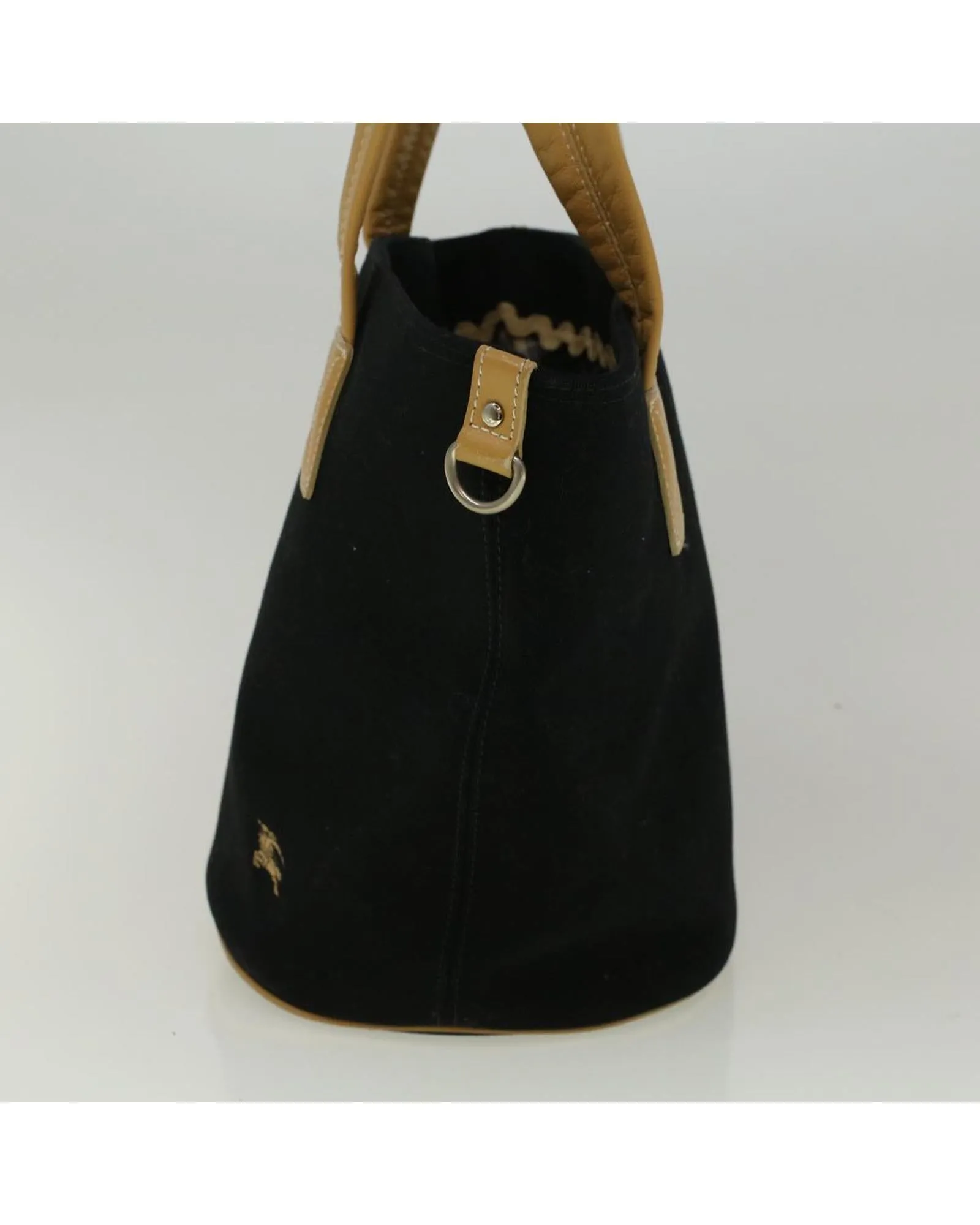 Canvas Tote Bag with Black and Beige Design