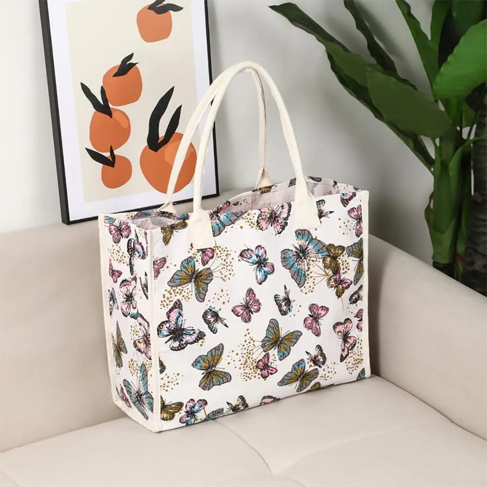 Canvas Tote Bag，Reusable Grocery Bags,Shopping Bags,Utility Tote Bag,Foldable Grocery,Beach Bag.