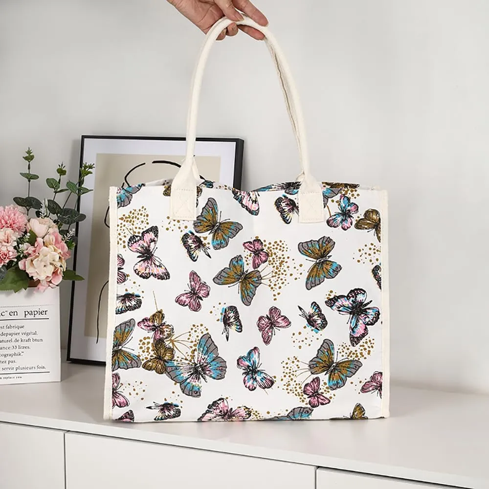 Canvas Tote Bag，Reusable Grocery Bags,Shopping Bags,Utility Tote Bag,Foldable Grocery,Beach Bag.