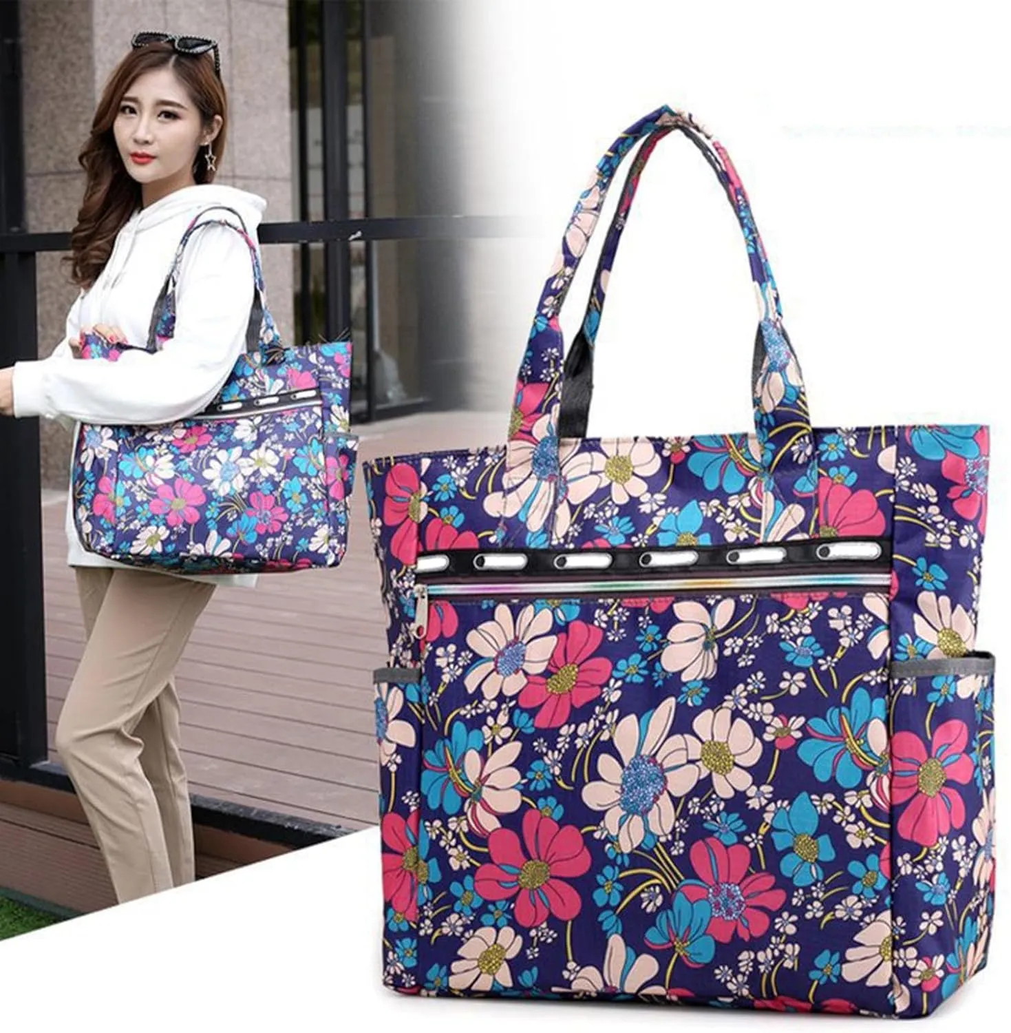 Capacity Large Ladies Bag Rainproof Cloth Shoulder Bag Handbag Baby Mommy Out Bag Maternity Bags for Baby (A, One Size)