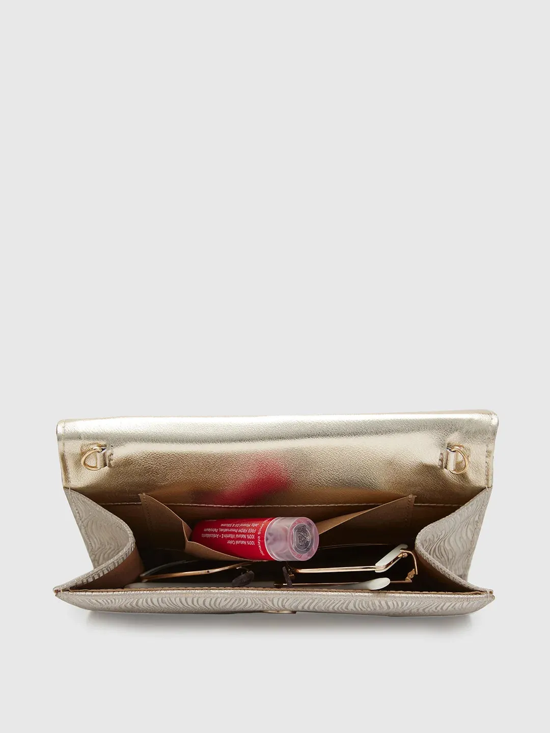 Caprese Eryka Clutch Medium Light Gold