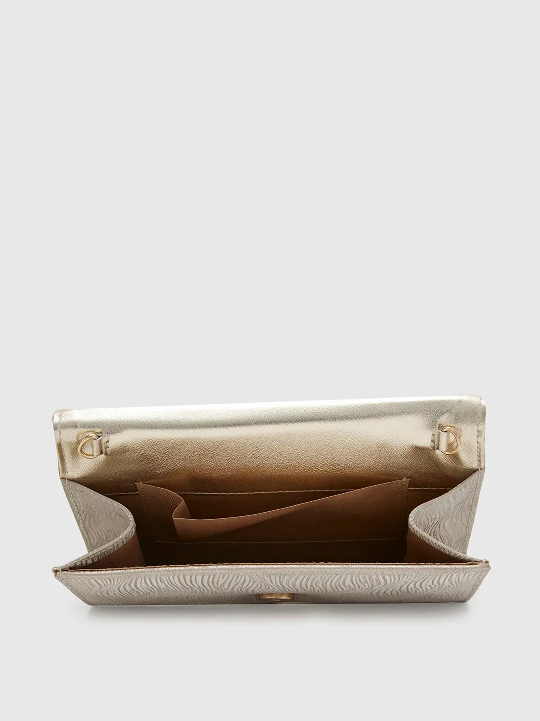 Caprese Eryka Clutch Medium Light Gold