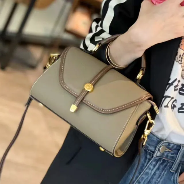Carrot Hit Color Flap Bag 2 Straps Women Shoulder Bag