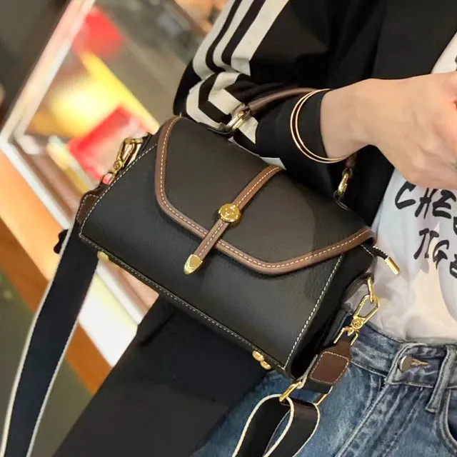 Carrot Hit Color Flap Bag 2 Straps Women Shoulder Bag