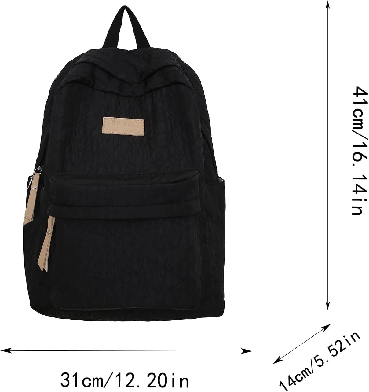 Carry On Backpack School Bag Simple Breathable Texture Pattern Waterproofing Lightweight Backpack New Durable