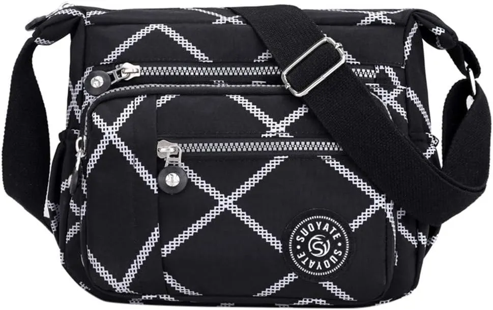 Carryall Bag 28, B4/black Crossbody Bags for Women Pocketbooks Soft Pu Leather Purses and Handbags Multi Pocket Shoulder Bag
