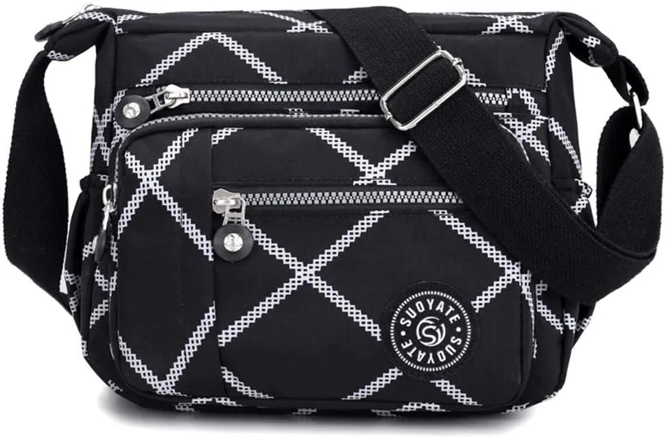 Carryall Bag 28, B4/black Crossbody Bags for Women Pocketbooks Soft Pu Leather Purses and Handbags Multi Pocket Shoulder Bag