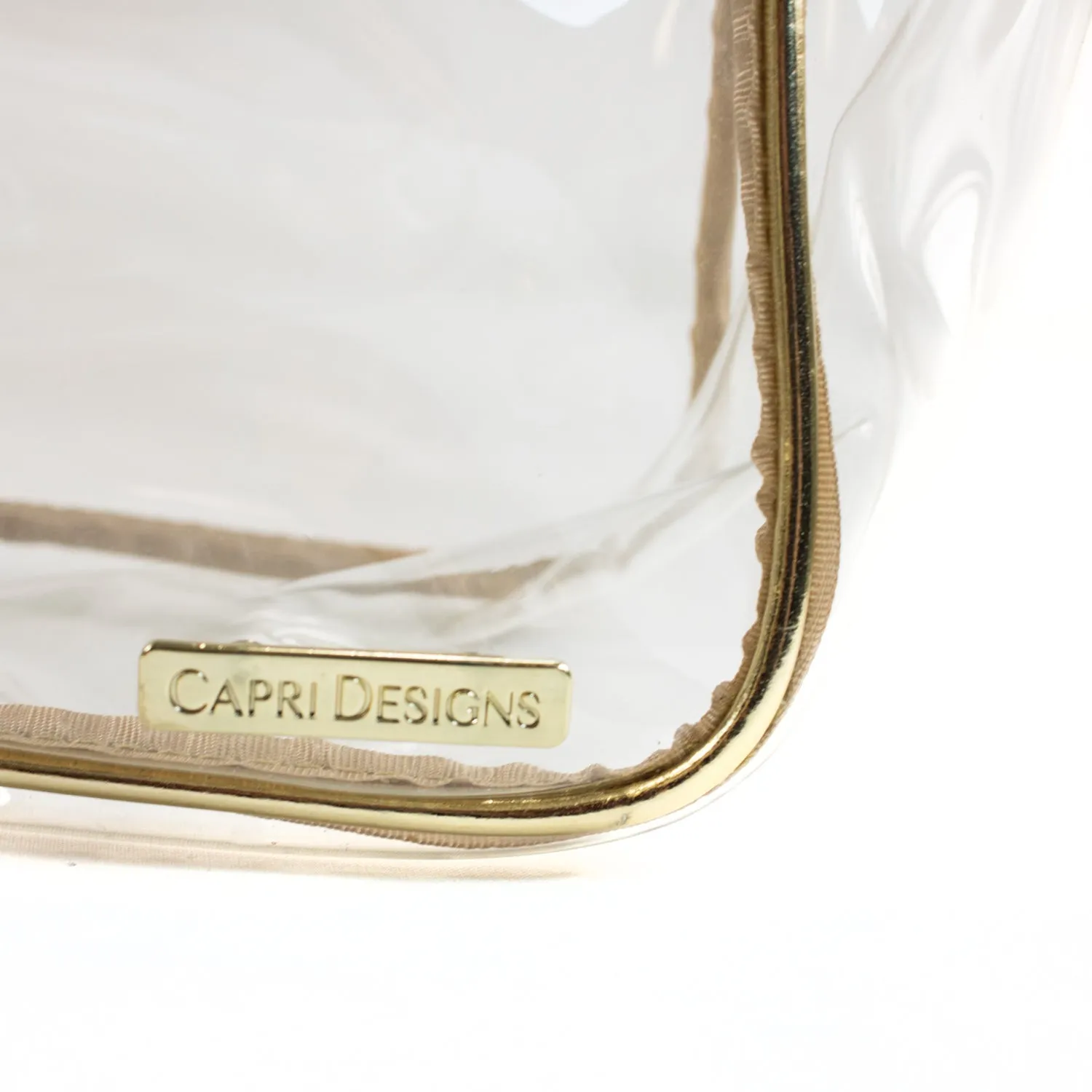 Carryall Tote - Gold and Clear