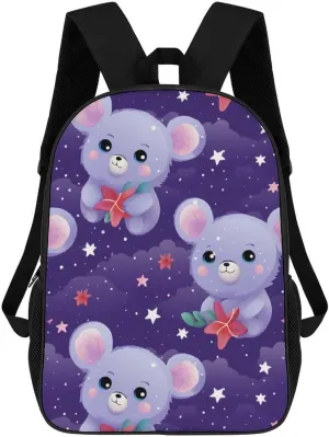 Cartoon Koala Travel Backpack Carry On Backpack 17 Inch Laptop Bag Casual Daypack for Weekender Business Hiking