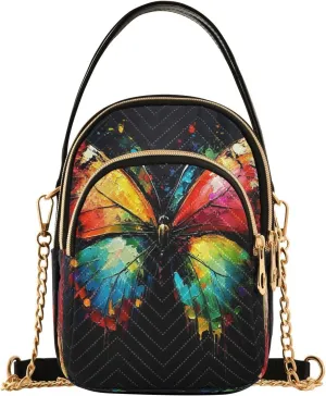 CEBUGI Women's Crossbody Handbags Clutch Phone Purse Butterfly Stylish Shoulder Bag with Detachable Chain Strap