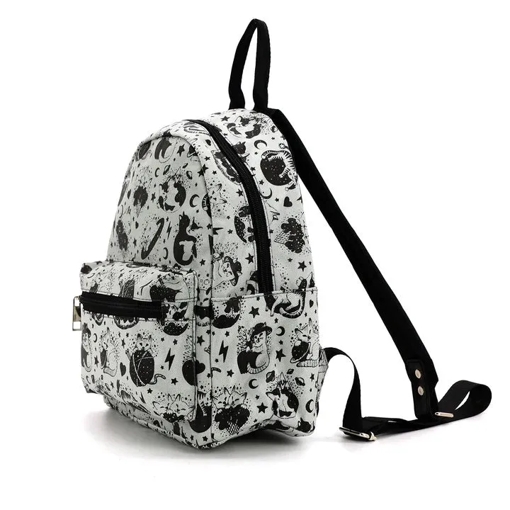 Celestial Cat Collage Mini Backpack