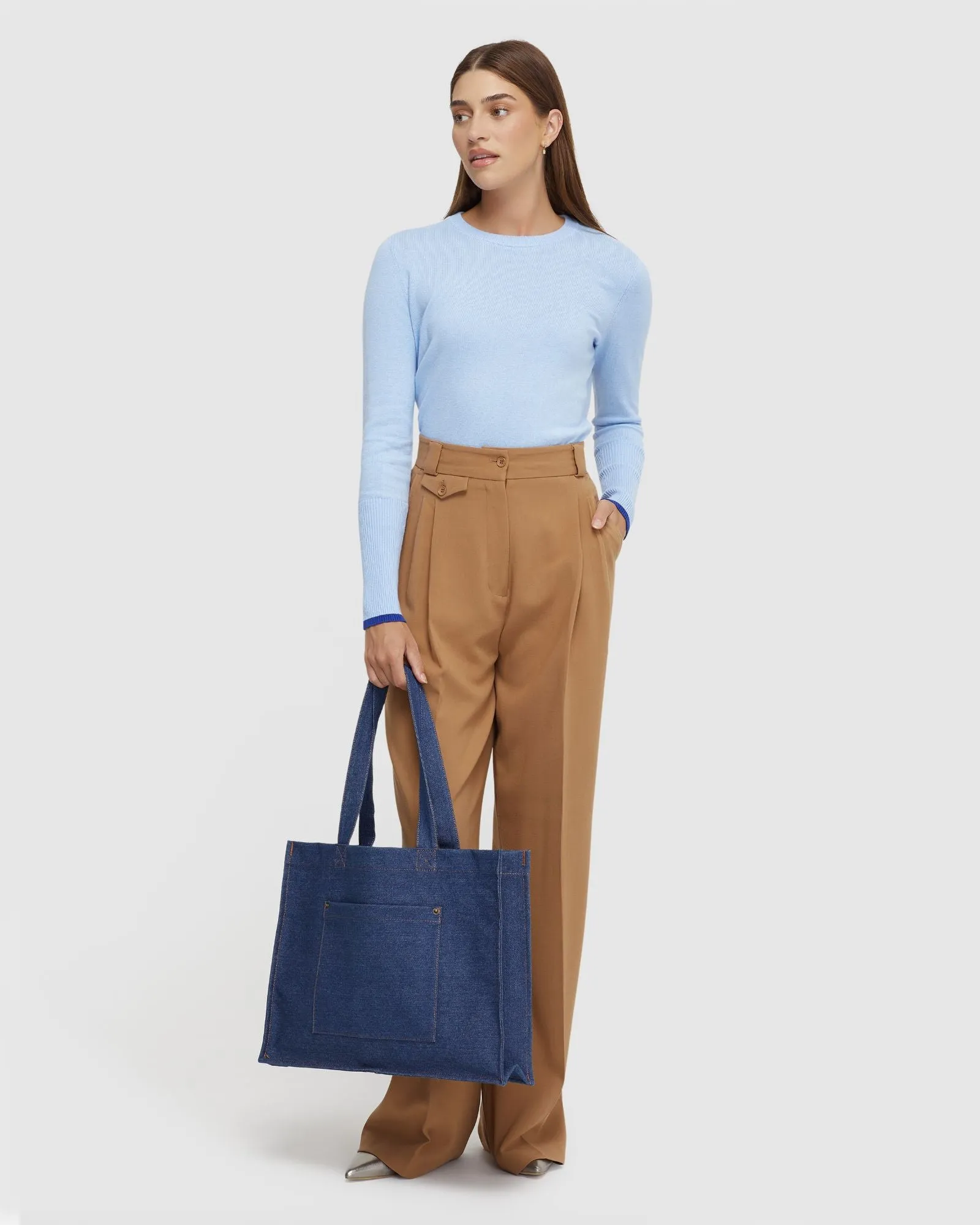 Celine Denim Tote Bag