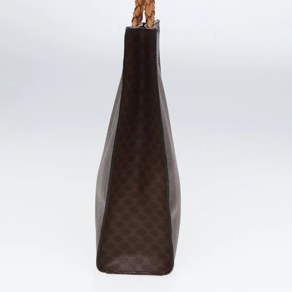 CELINE Macadam Canvas Tote Bag PVC Leather Brown Auth 83130