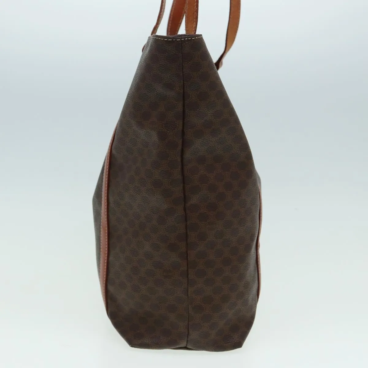 CELINE Macadam Canvas Tote Bag PVC Leather Brown Auth 83250