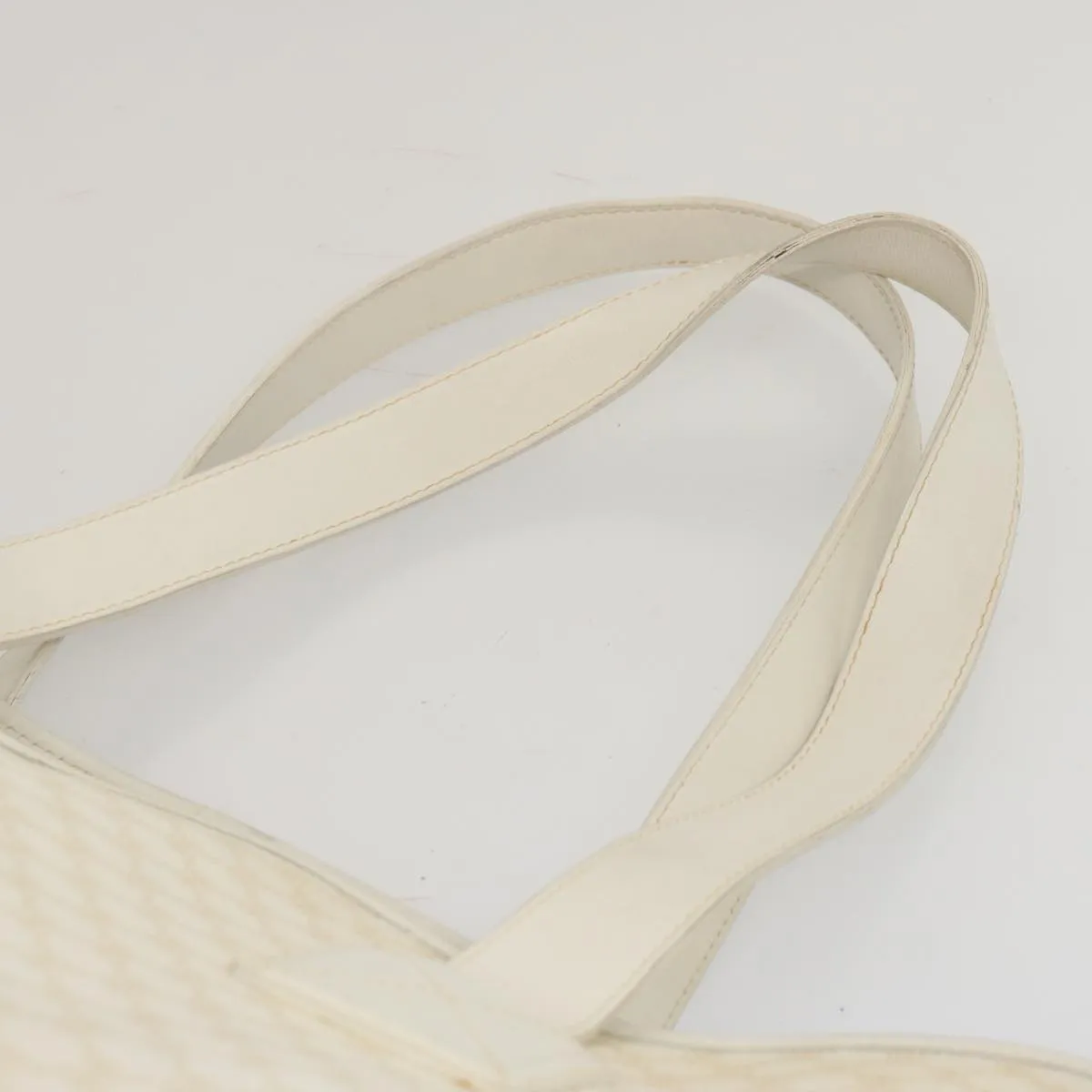 CELINE Macadam Canvas Tote Bag PVC White Auth 68393