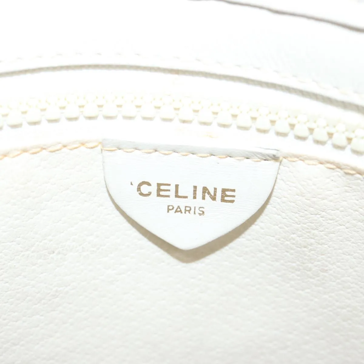 CELINE Macadam Canvas Tote Bag PVC White Auth 68393