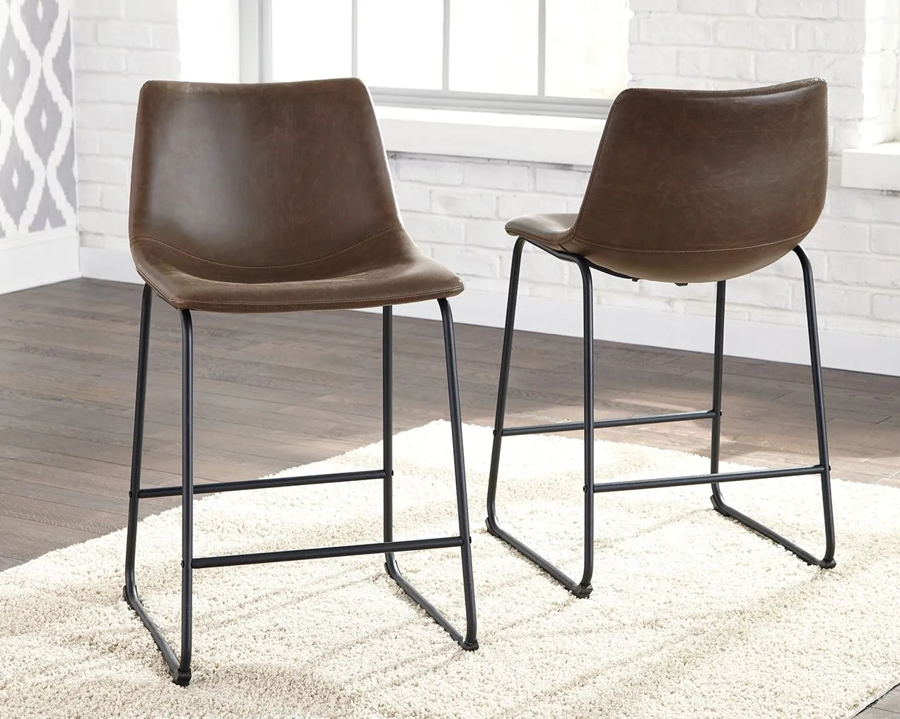 Centiar - Brown - Upholstered Barstool (2/CN)