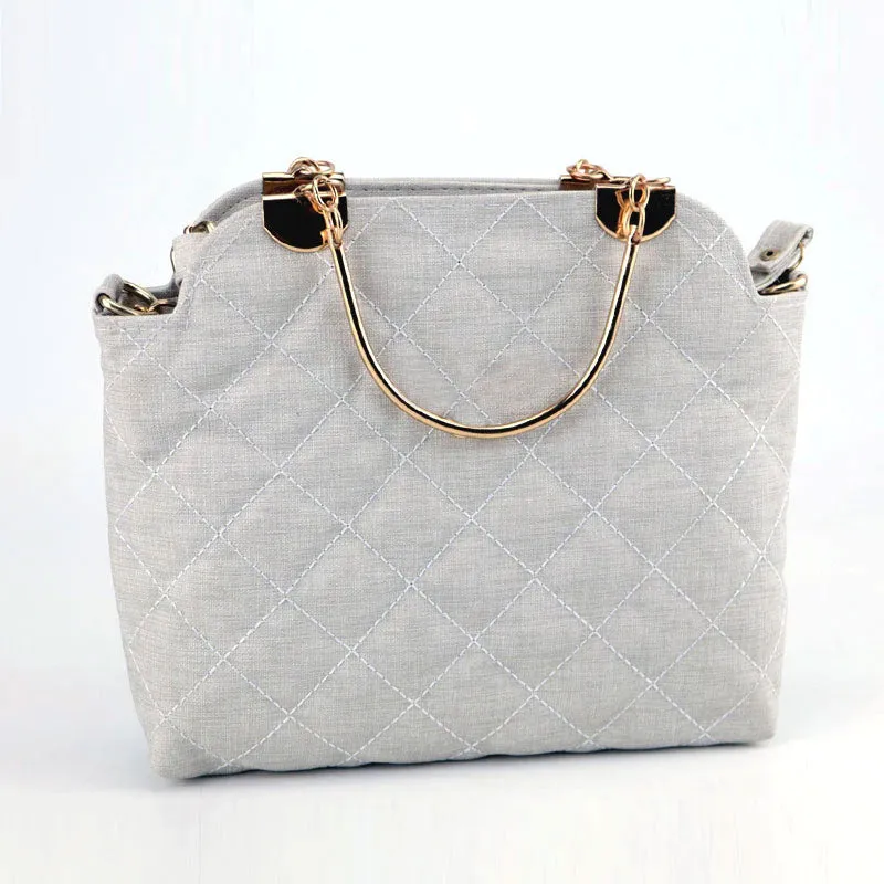 Ch Quilted Top Handle Shoulder Bag Purse #22