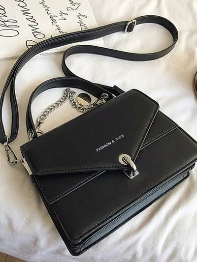 Chain PU Leather Detachable Shoulder Strap Handbag