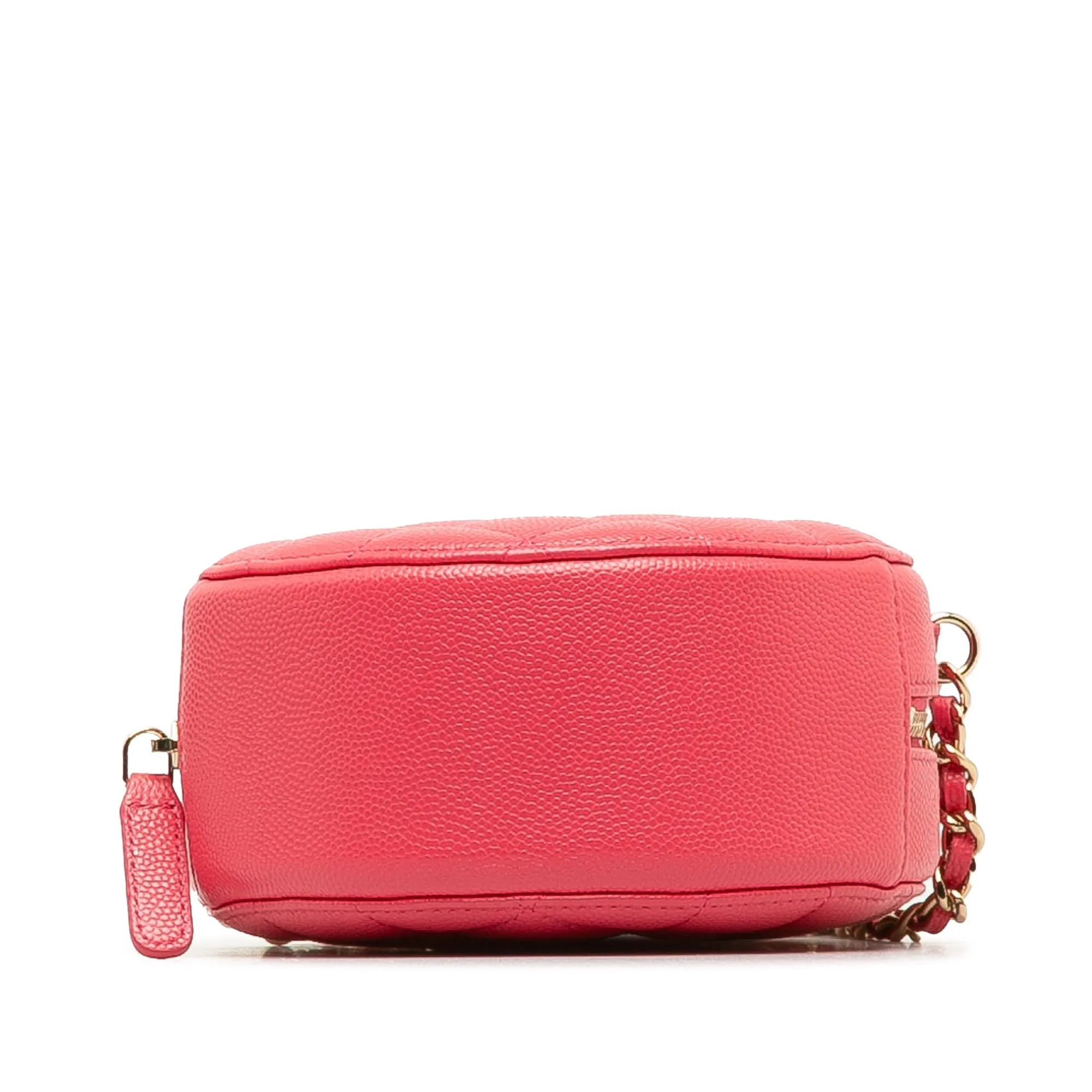CHANEL 19 Round Caviar Clutch With Chain Crossbody Bag