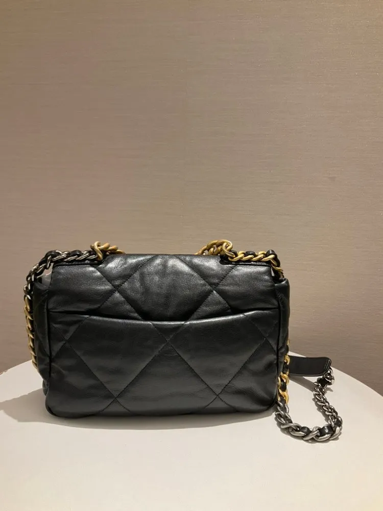 Chanel 19 Small Black Quilted Shoulder Bag