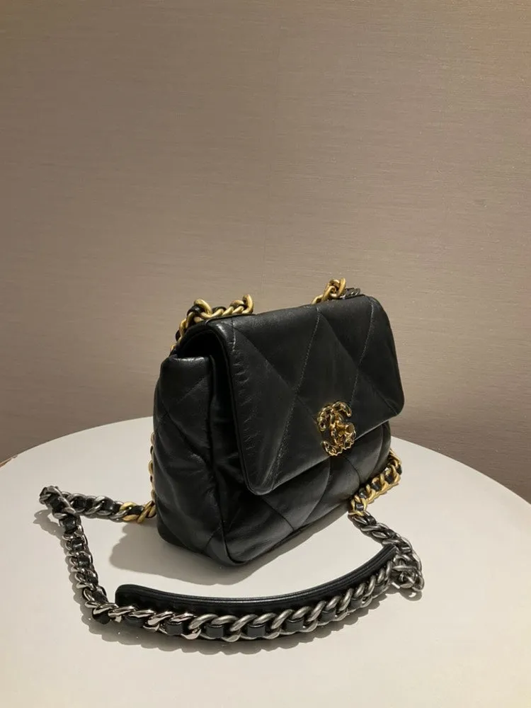 Chanel 19 Small Black Quilted Shoulder Bag