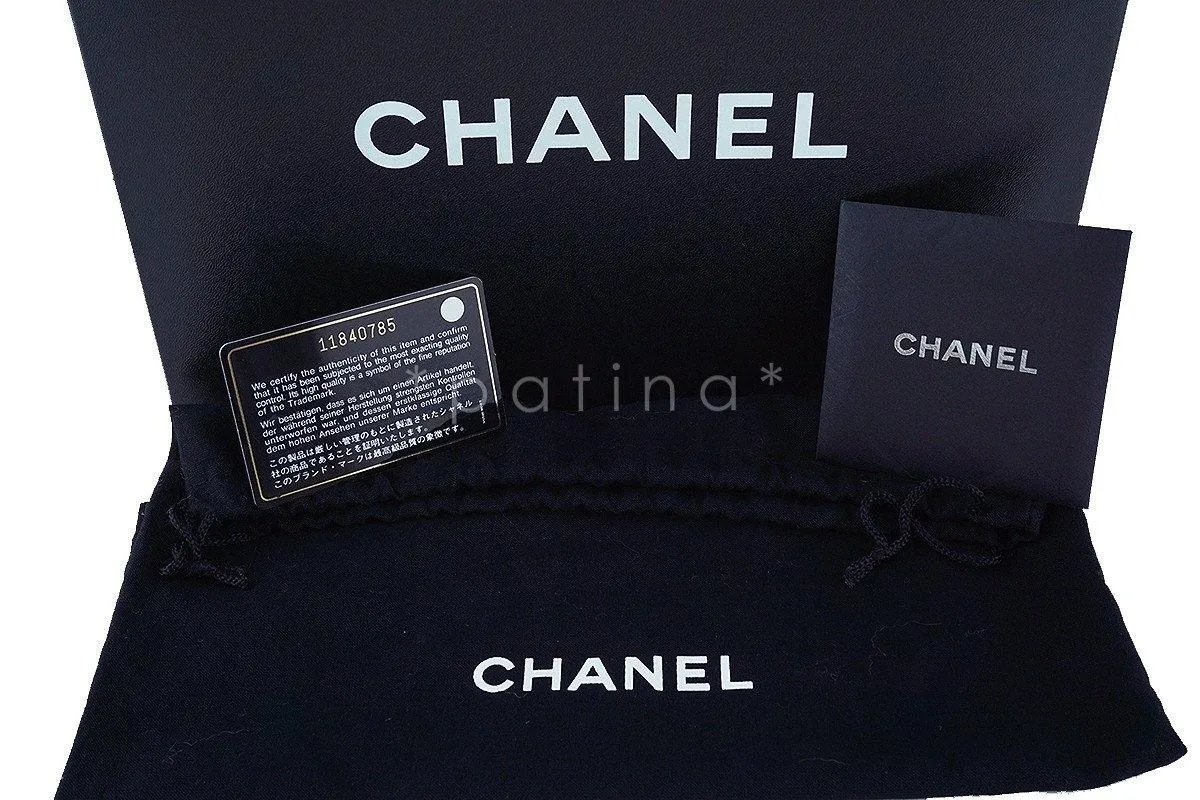 Chanel Black Glossy Patent Quilted Classic Label Flap Bag