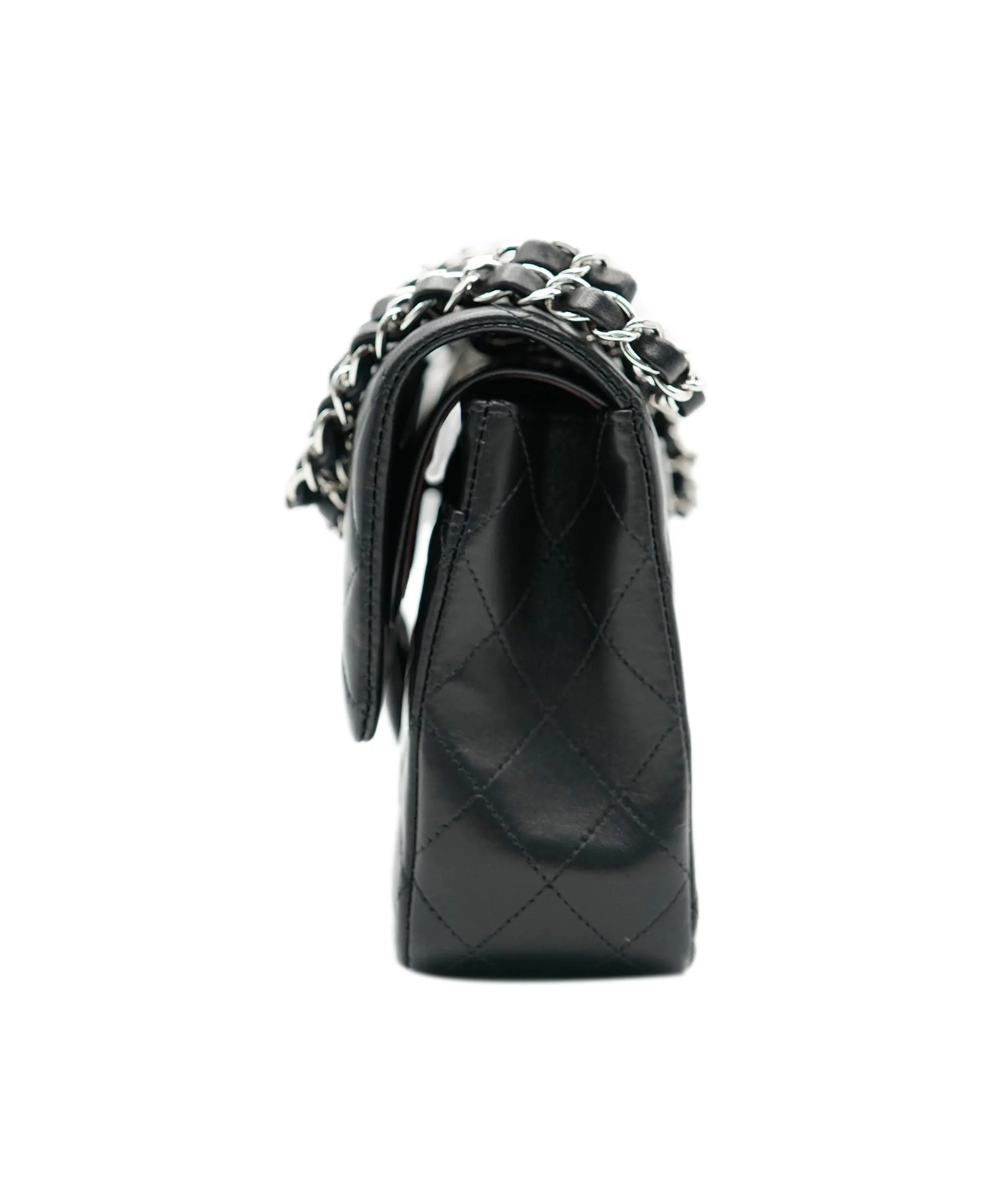 Chanel Black Leather Quilted Lambskin Medium Classic Flap Bag  ASC4267
