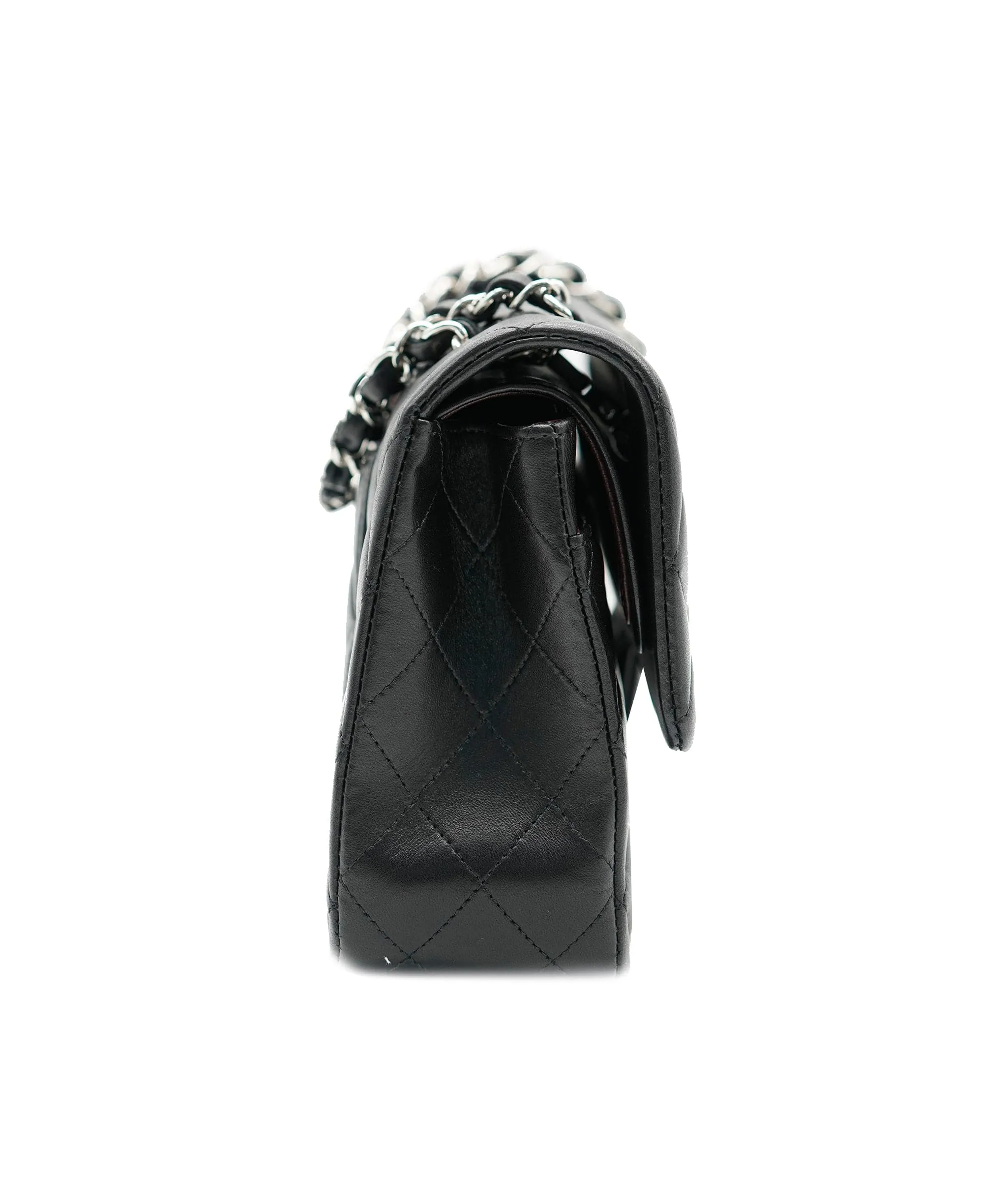 Chanel Black Leather Quilted Lambskin Medium Classic Flap Bag  ASC4267