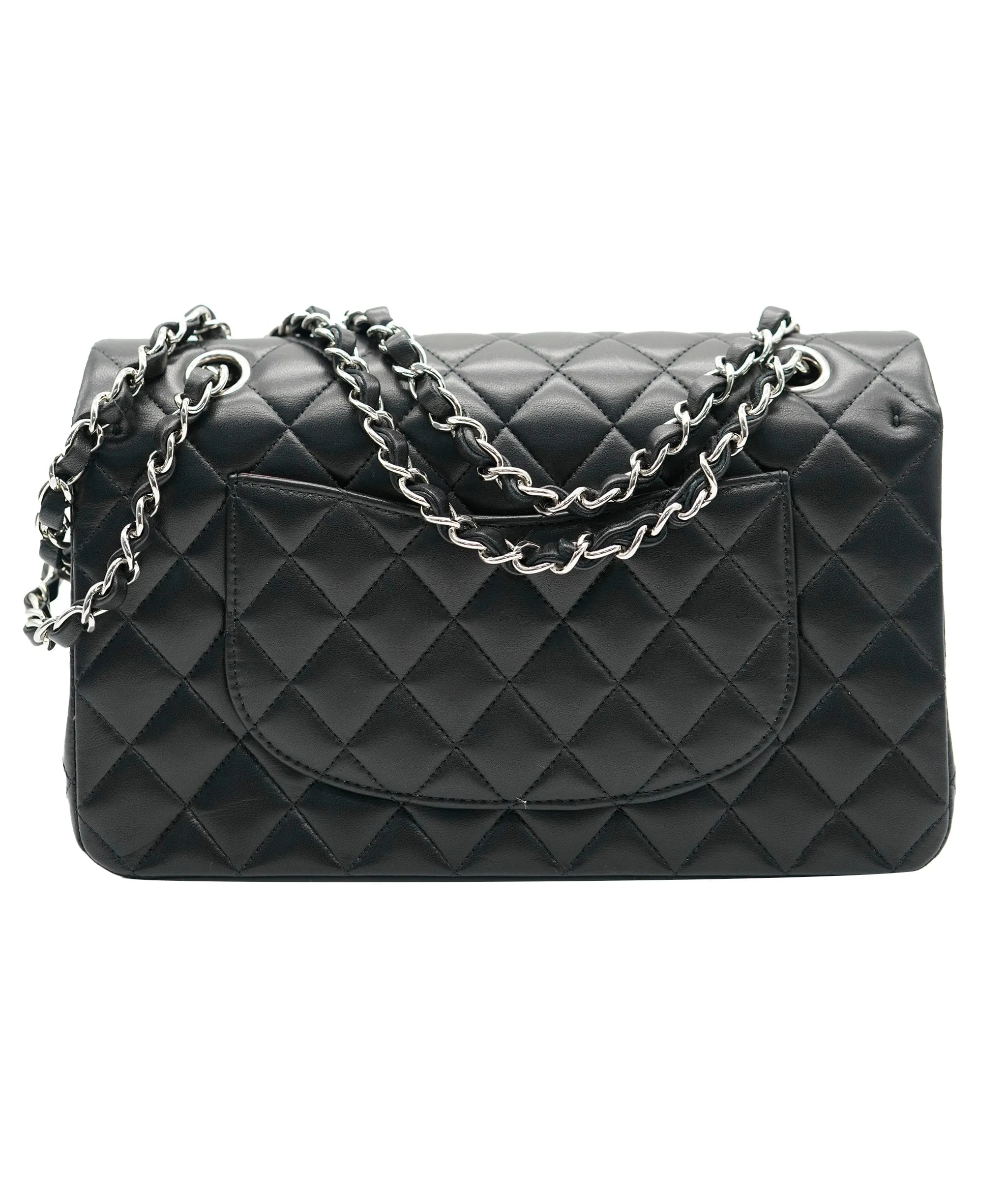 Chanel Black Leather Quilted Lambskin Medium Classic Flap Bag  ASC4267