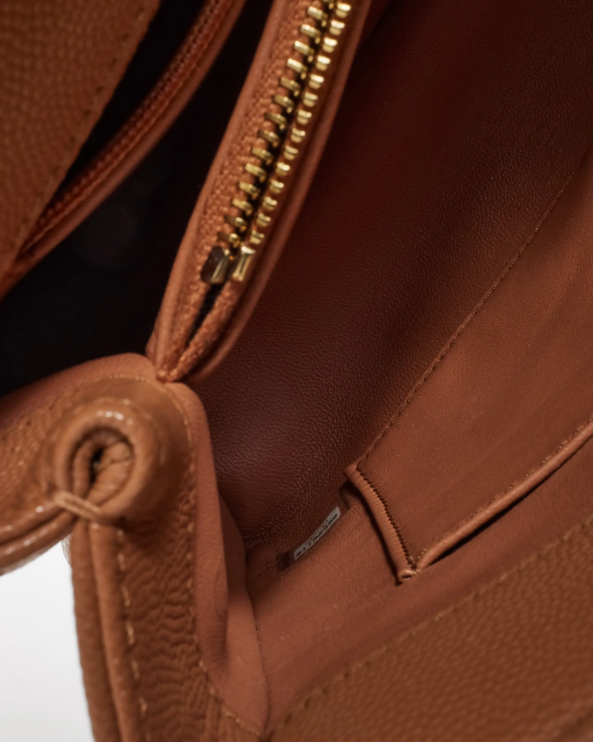 Chanel Camel Caviar Leather Coco Handle Medium Top Handle Bag