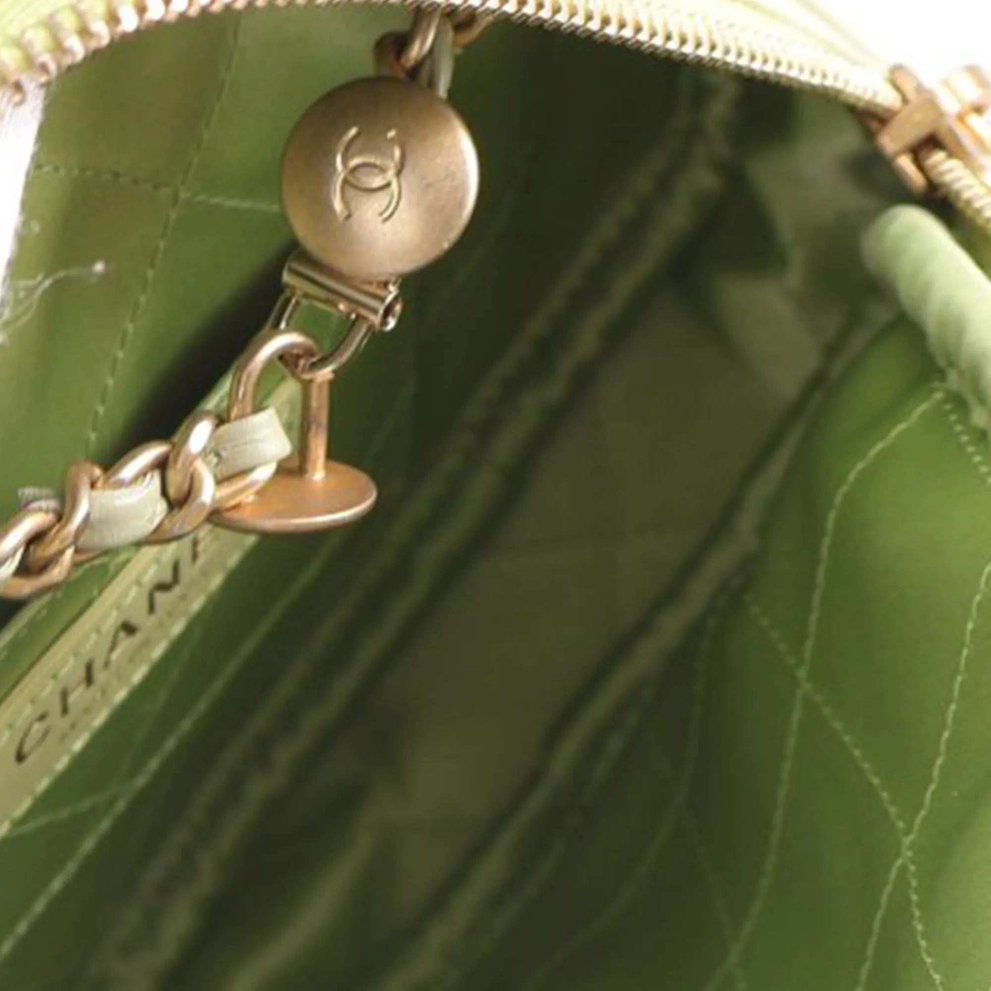 Chanel CC Lambskin Diamond Clutch with Chain Crossbody Bag