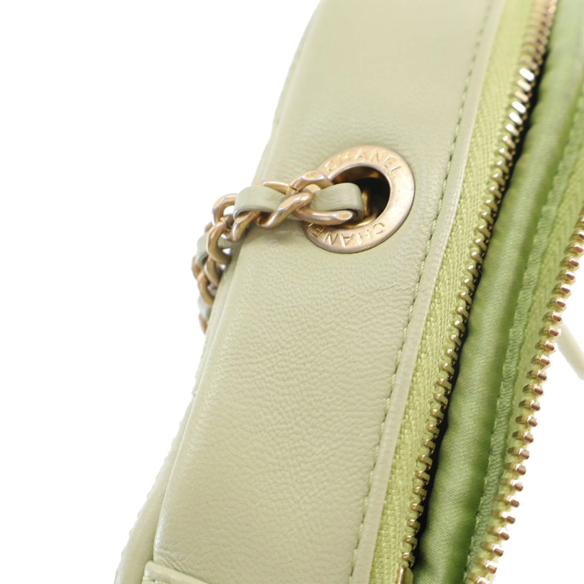 Chanel CC Lambskin Diamond Clutch with Chain Crossbody Bag