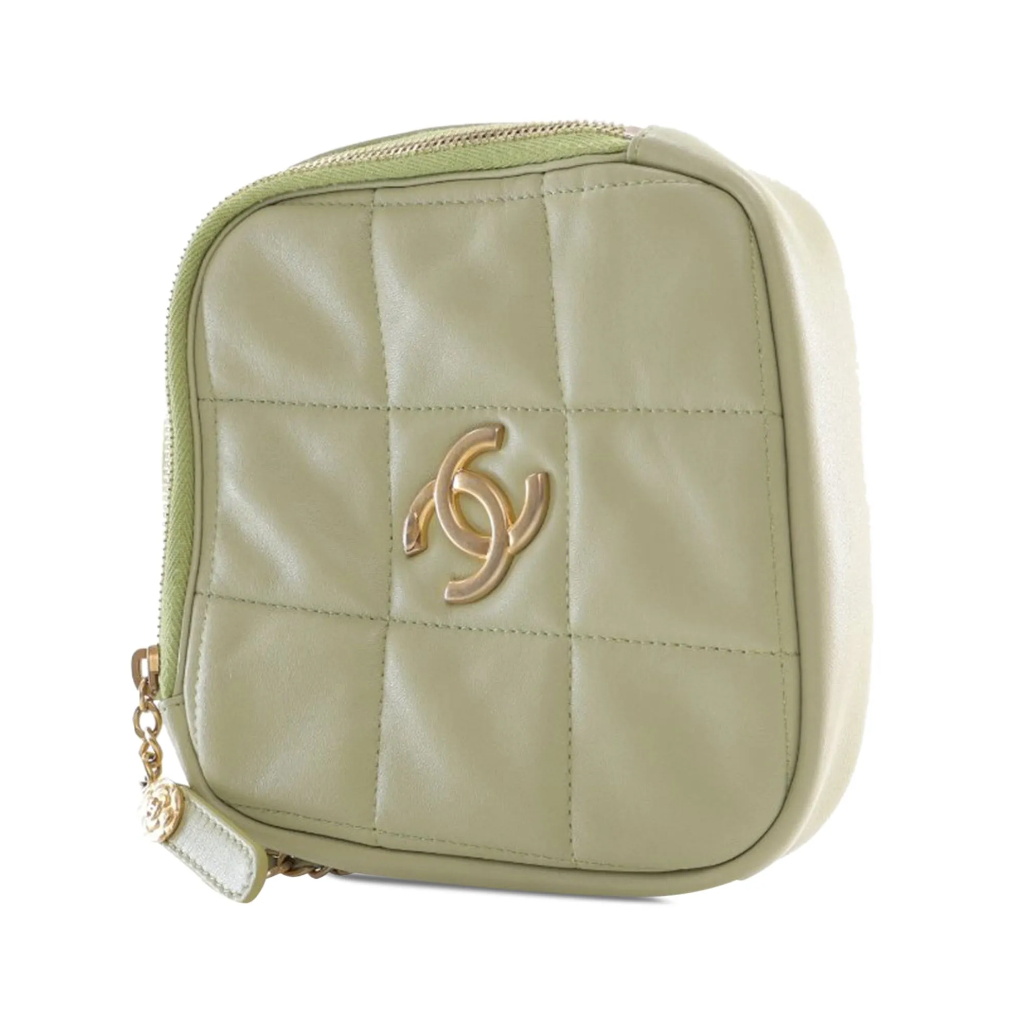 Chanel CC Lambskin Diamond Clutch with Chain Crossbody Bag