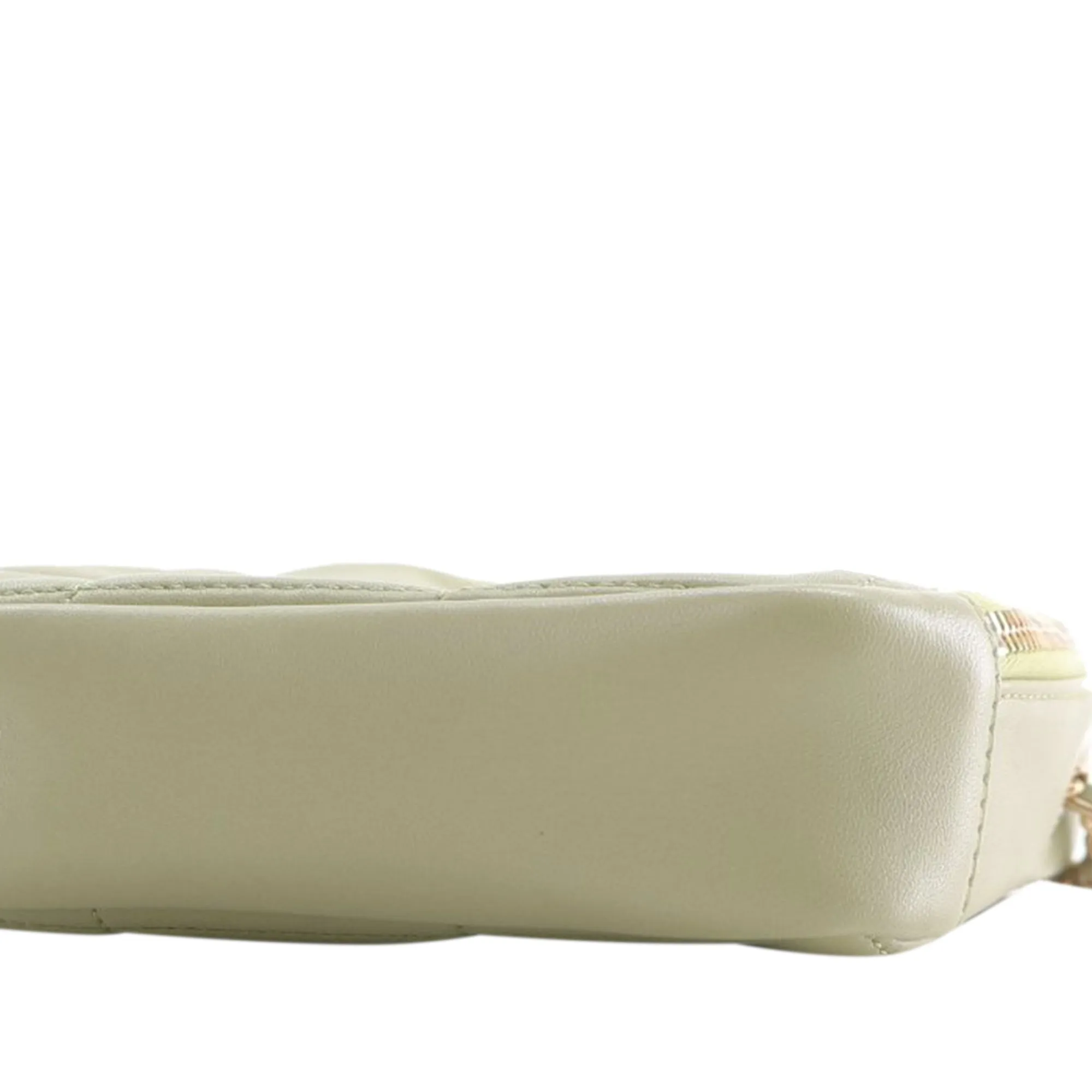 Chanel CC Lambskin Diamond Clutch with Chain Crossbody Bag