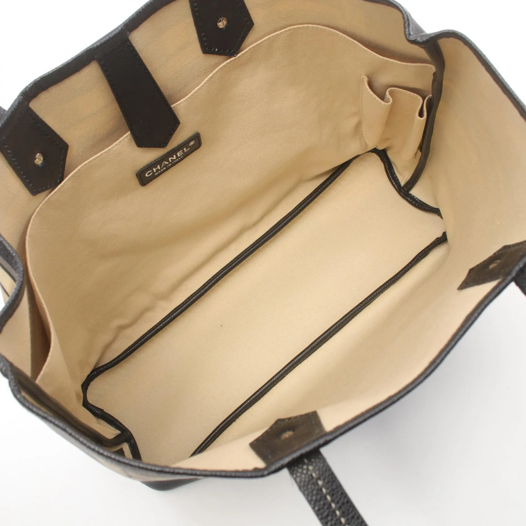 Chanel Central Station Tote Bag PVC Canvas Leather