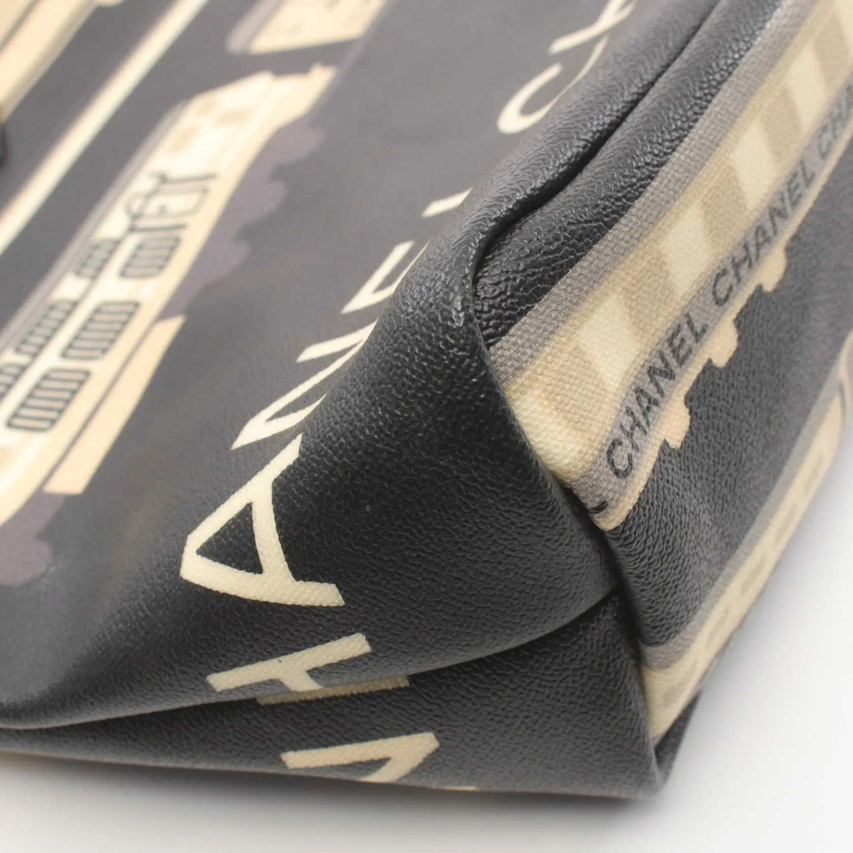 Chanel Central Station Tote Bag PVC Canvas Leather