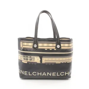 Chanel Central Station Tote Bag PVC Canvas Leather
