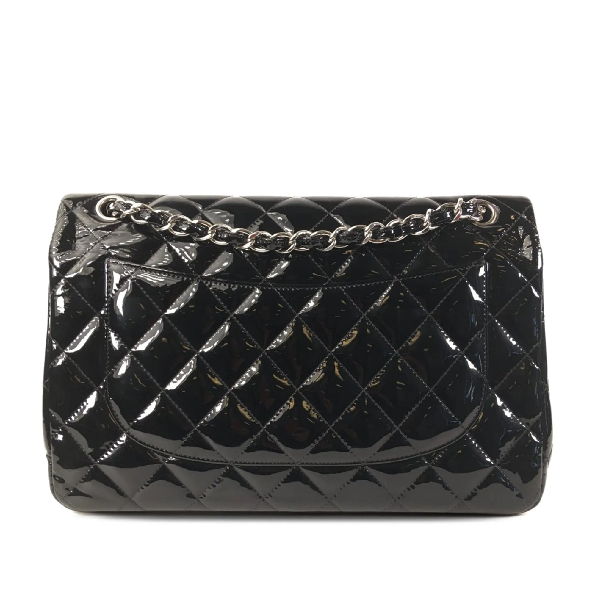 Chanel Jumbo Classic Patent Double Flap Shoulder Bag