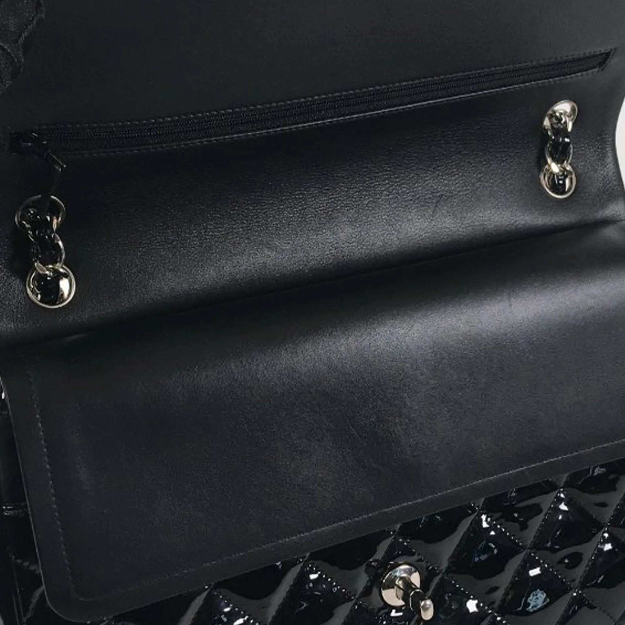 Chanel Jumbo Classic Patent Double Flap Shoulder Bag