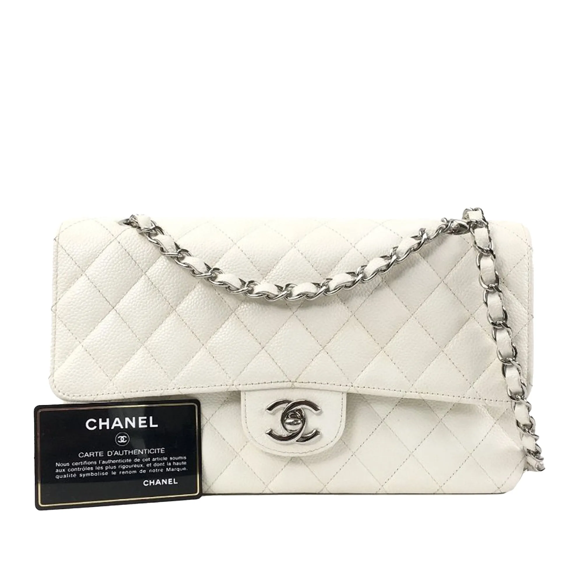 CHANEL Medium Classic Caviar Double Flap Bag