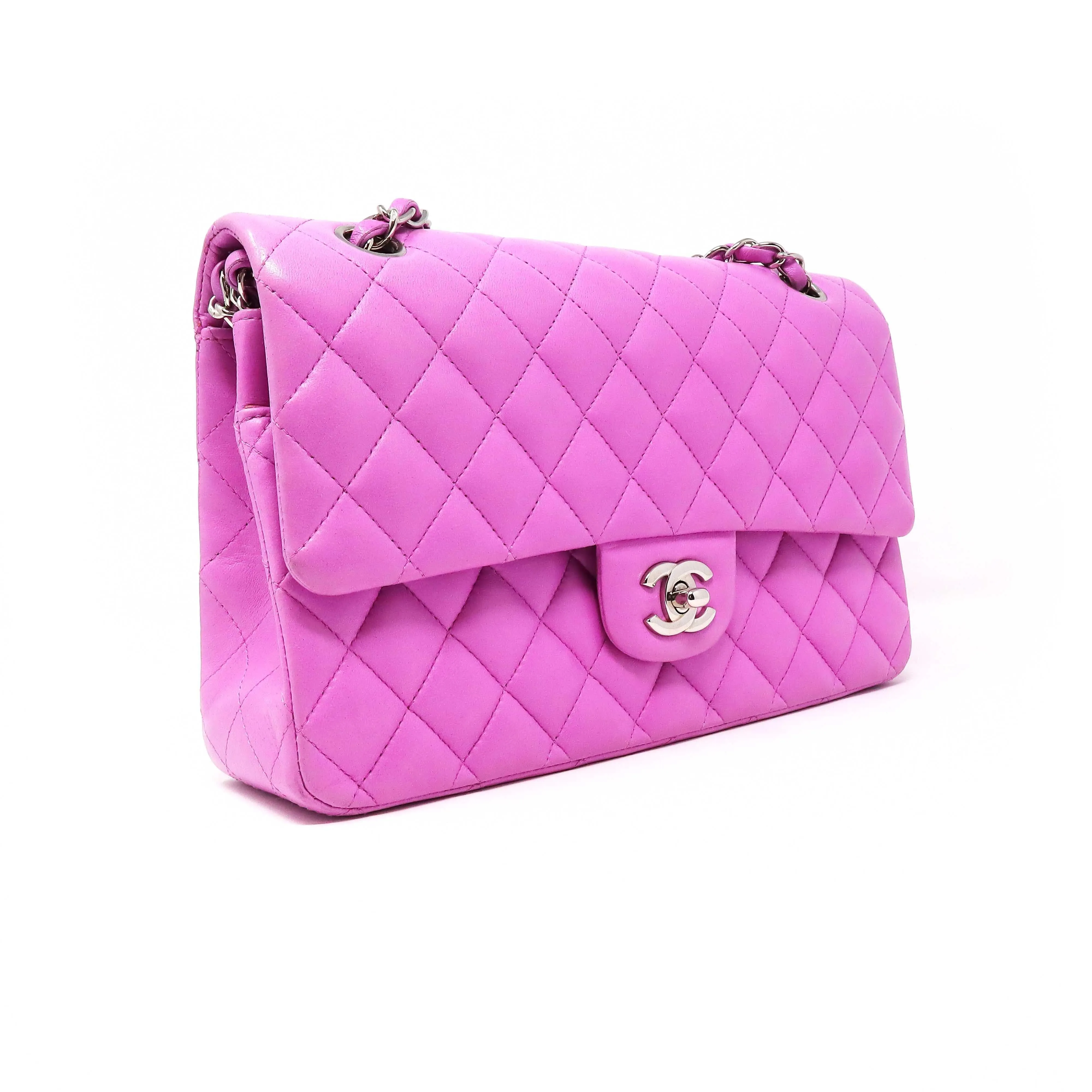 Chanel Medium Lilac Quilted Leather Classic Double Flap bag