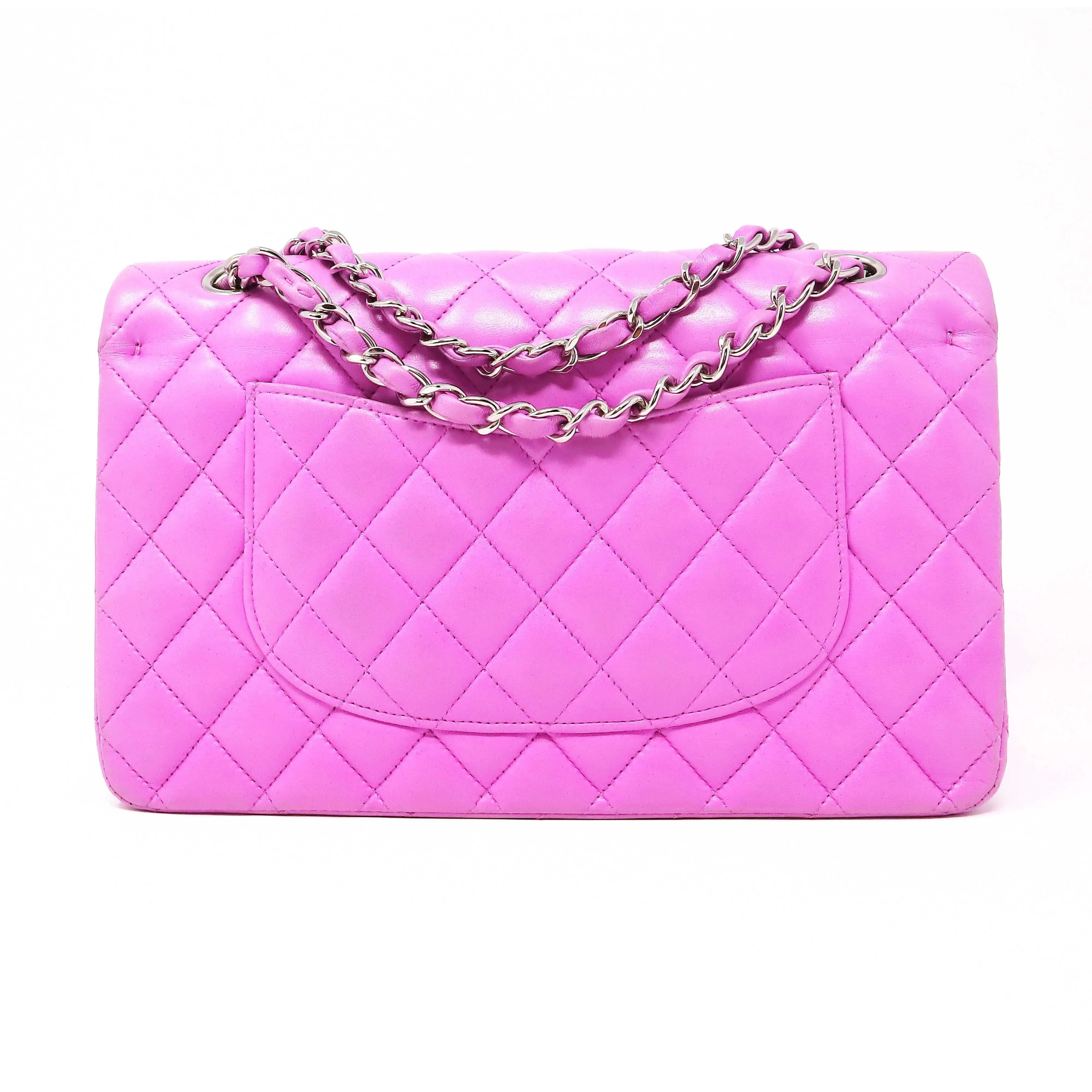 Chanel Medium Lilac Quilted Leather Classic Double Flap bag