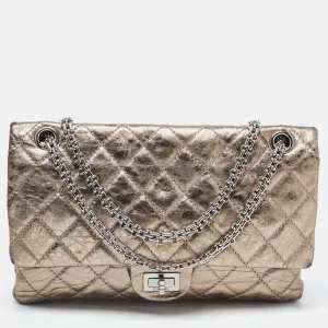 CHANEL Metallic Quilted Aged Leather Reissue 2.55 Classic 226 New Bag