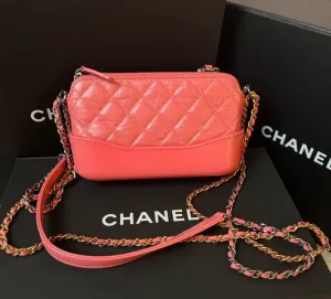 Chanel Mini Gabrielle Calfskin Pink Crossbody Bag