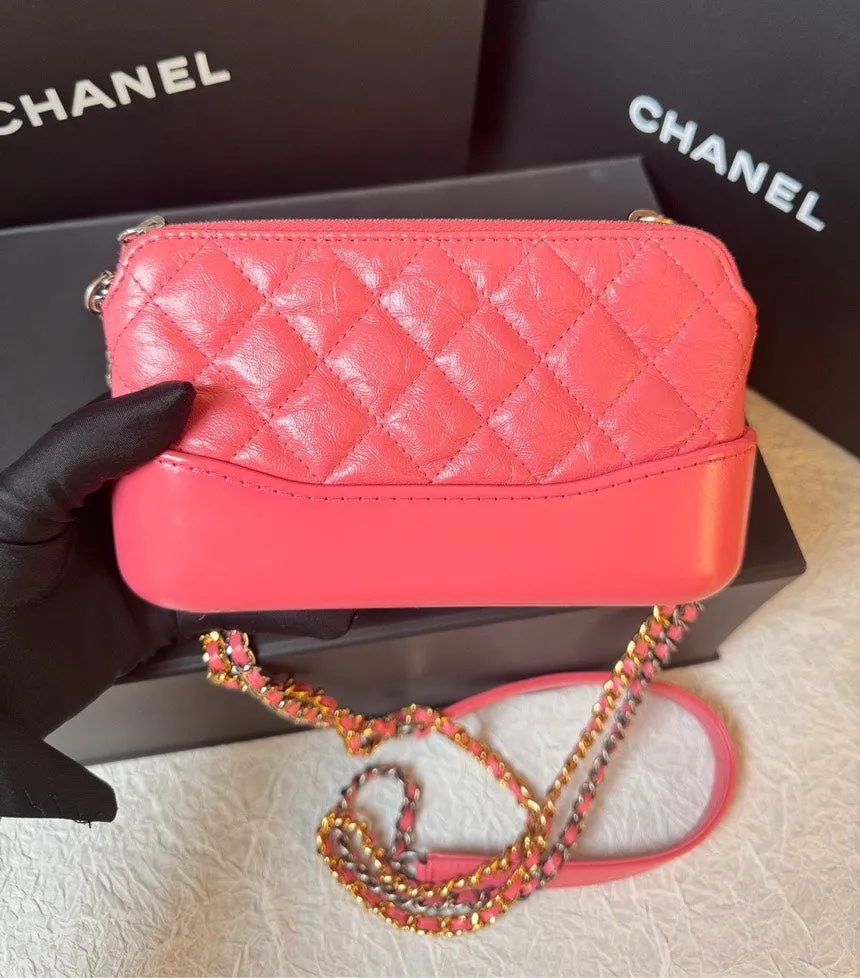 Chanel Mini Gabrielle Calfskin Pink Crossbody Bag